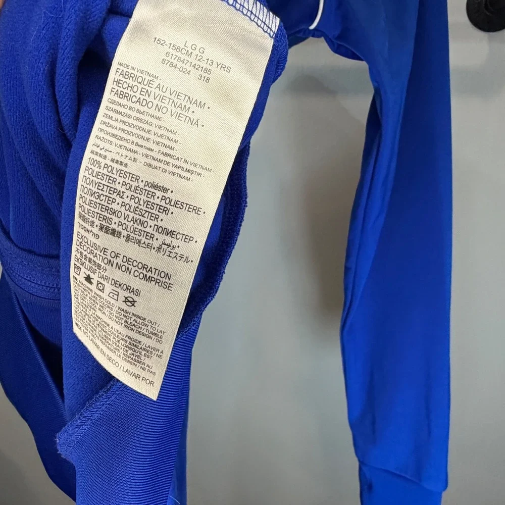 Converse Youth Royal Blue Full Zip Track Jacket Star‎ Chevron Logo L 12-13